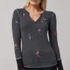 Alp N Rock Women's Slope HENLEY In Heather Black