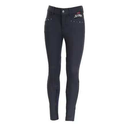 HORZE B Vertigo Oliva Fancy Girl's Breeches In Navy 1 HORZE B Vertigo Oliva Fancy Girl's Breeches In Navy