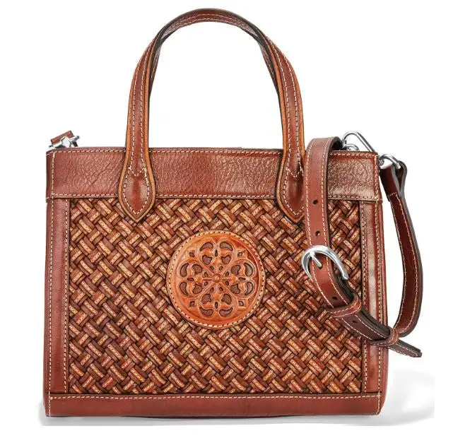 Brighton Carlina Top Handle In Whiskey/Cognac 1 Brighton Carlina Top Handle In Whiskey/Cognac