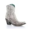 Corral Boots Corral Women's Natural Python Zipper Ankle Boot