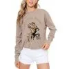 Vanilla Monkey Hold Your Horses Cowgirl Graphic Long Sleeve Shirt