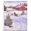 Giftcraft LED Canvas Picture With Snowman Scene