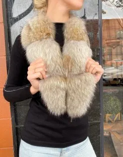 M. MILLER M.Miller Coyote Cross Cut Shawl Collar