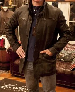 Men's Gimo Leather Long Moto - 5J270