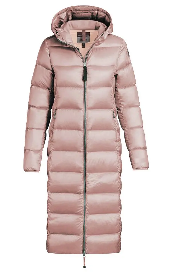 Parajumpers Leah Womens Long Jacket Powder Pink FW22up 1 Parajumpers Leah Womens Long Jacket Powder Pink FW22up