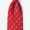 Alynn Men's Silk Tie Win Place Show In Red