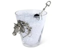Vagabond House Vagabond HORSE HEAD GLASS ICE BUCKET H126HL