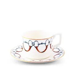 Vagabond House WELLINGTON BIT BONE CHINA Tea CUP & SAUCER