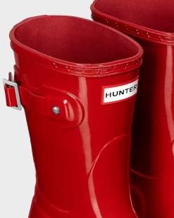 Hunter Short Original Short Gloss Military Red Rain Boot FW22 -Cheap Men's Formal Wear Store womens original short gloss red pt5