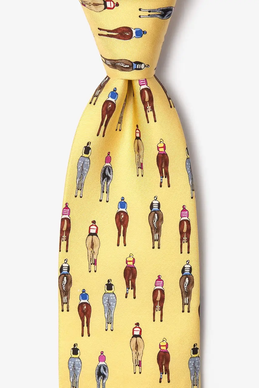 Alynn Men's Silk Tie Bringing Up The Rear 1 Alynn Men's Silk Tie Bringing Up The Rear